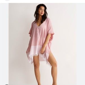 Lualoha Beach Cover Up/Poncho in Pink